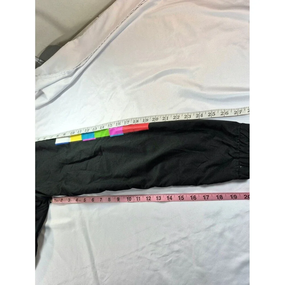NWOT BKLYN Brooklyn Cloth "Slow Down" Black Anorak Windbreaker Size M 90's Urban - Picture 9 of 14